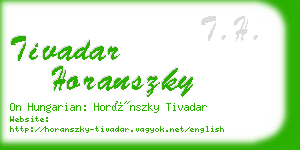 tivadar horanszky business card